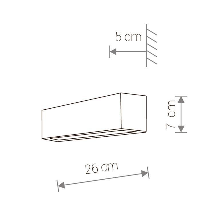 Svietidlo Nowodvorski STRAIGHT WALL GRAPHITE XS 6350