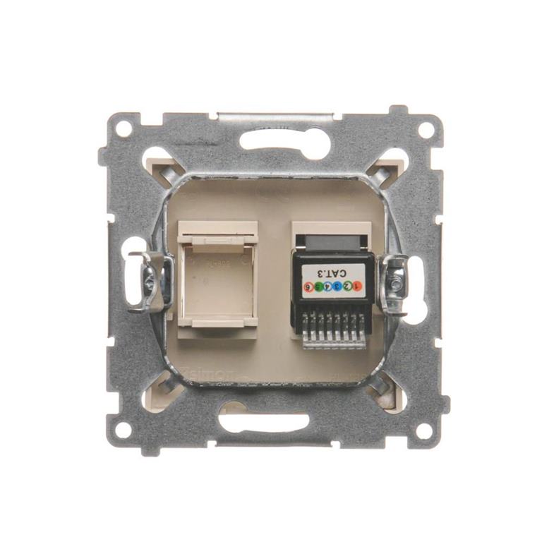 Tel. zásuvka Simon 54 premium RJ12 modul béžová