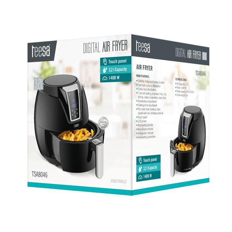 Teplovzdušná beztuková fritéza TEESA DIGITAL AIR FRYER 3,2L