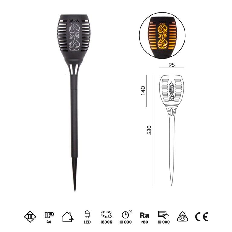 Záhradná solárna LED lampa SPARKLE 0,12W KOBI