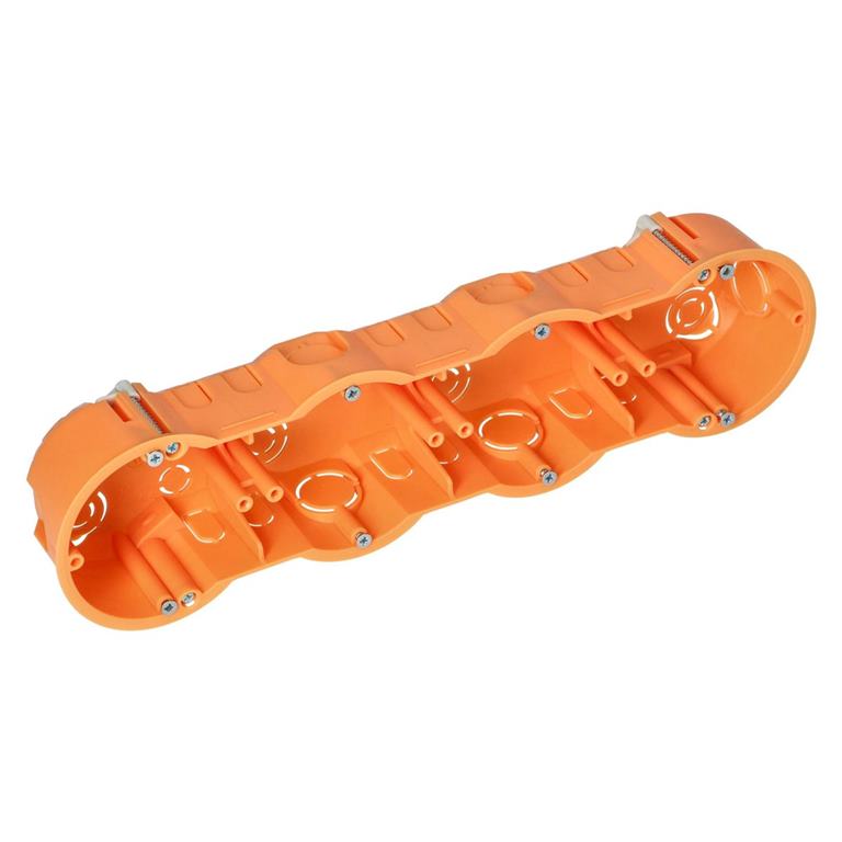 Krabica prístrojová štvornásobná sádrokartónová, oranžová
