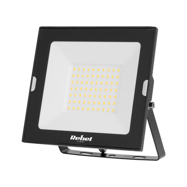 LED Reflektor 50W 6500K čierny 230V Rebel
