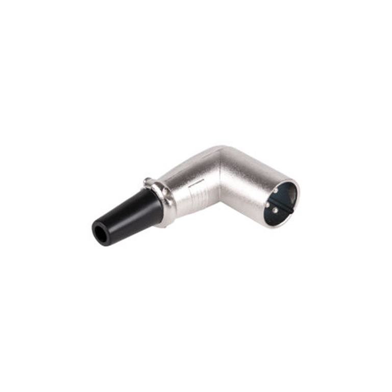 Konektor XLR (Canon) zástrčka rohová kovová