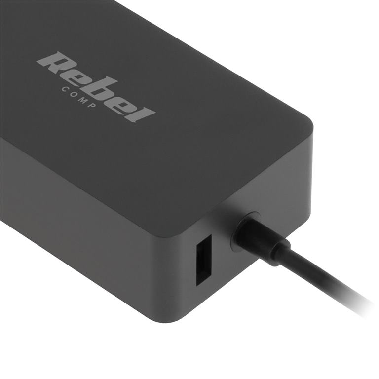 Napájací zdroj k notebooku univerzálny USB 65W, 15-24V Rebel
