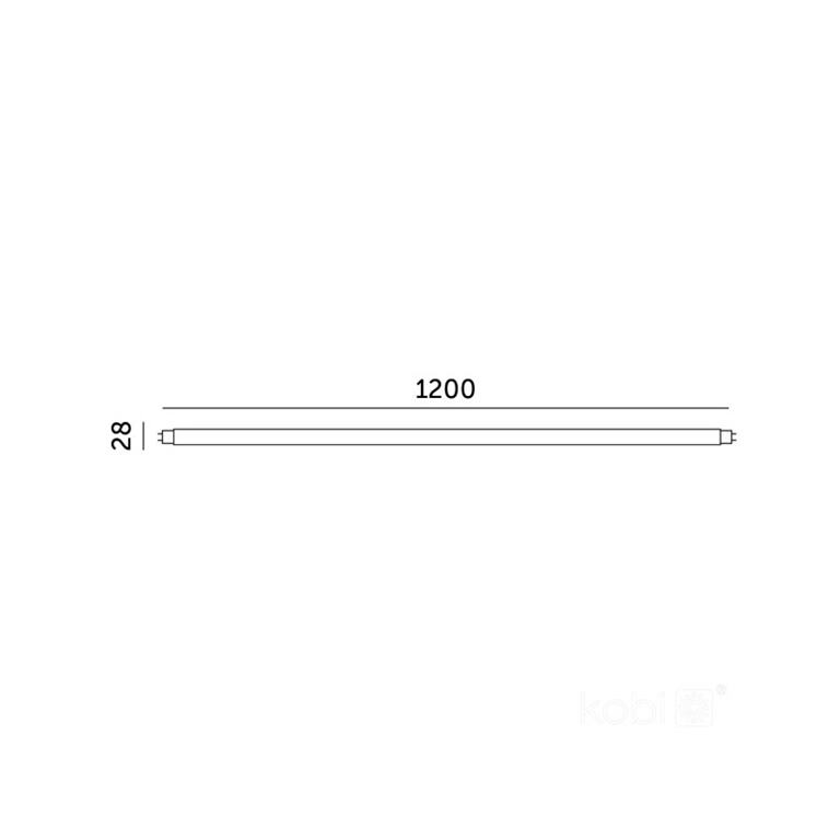 LED trubica T8 G2 18W 6500K 120cm sklenená KOBI PREMIUM