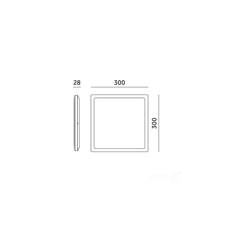 Stropné LED svietidlo NIVERA SQUARE 24W 3CCT IP54 Premium biele