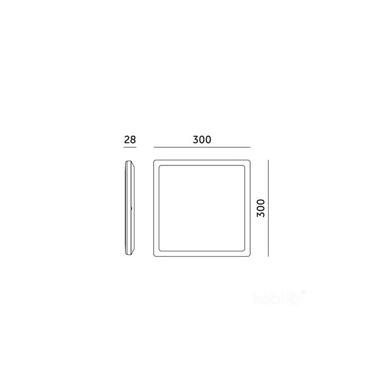 Stropné LED svietidlo NIVERA SQUARE 18W 3CCT IP54 Premium biele
