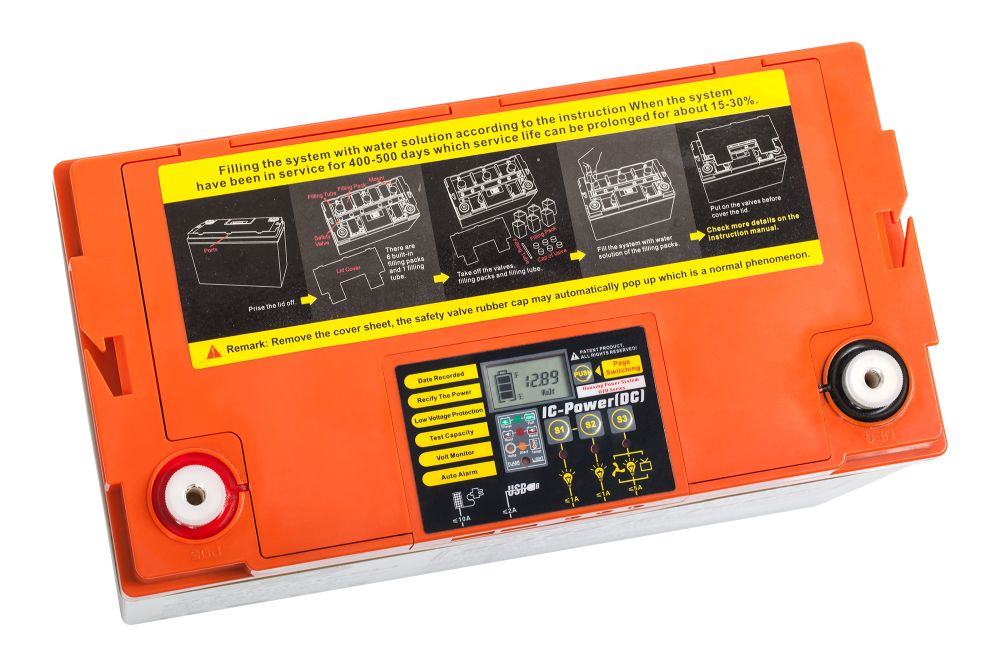 Akumulátor gélový OUTDO 12V - 100Ah s ochranou hlbokého vybitia, LCD