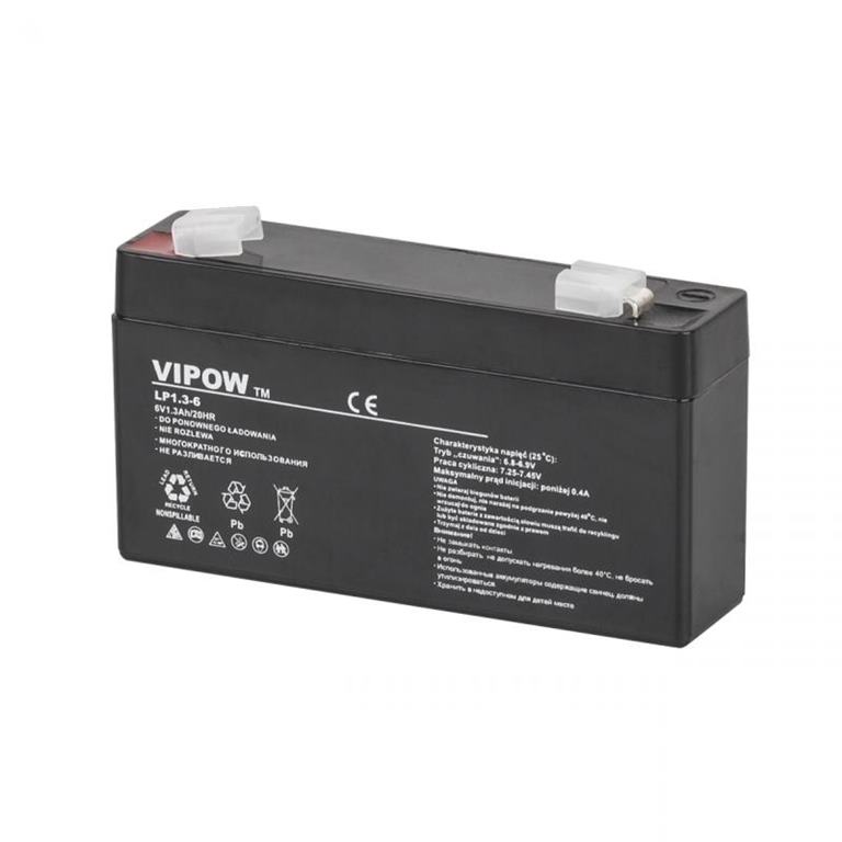Akumulátor gélový VIPOW 6V - 1.3Ah