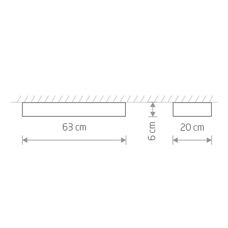 Svietidlo Nowodvorski SOFT LED GRAPHITE 60X20 7526