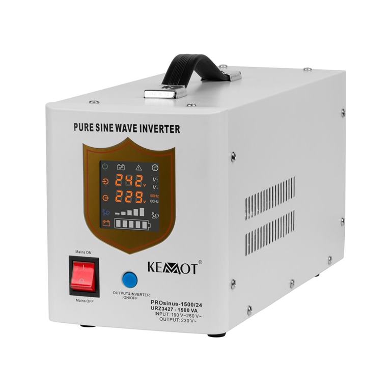 Záložný zdroj PROsinus-1500 24V 230V 1500VA/1050W KEMOT biely