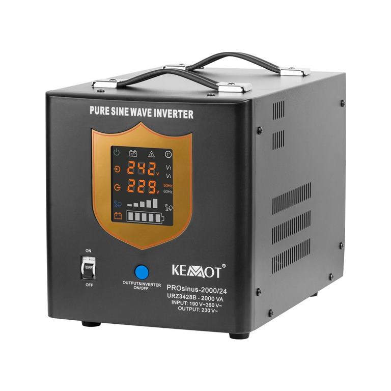 Záložný zdroj PROsinus-2000 24V 230V 2000VA/1400W KEMOT čierny