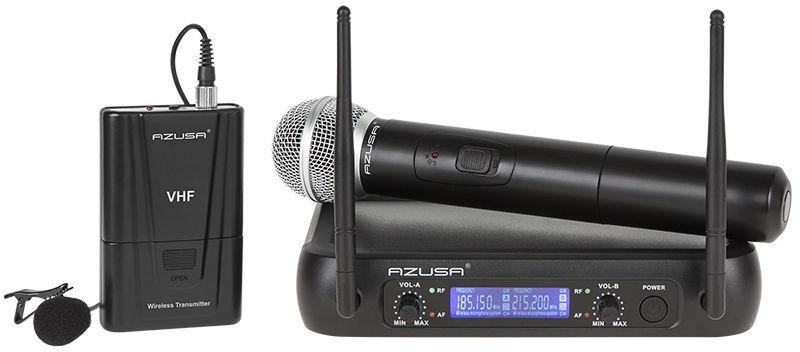 Mikrofón bezdrôtový VHF WR-358LD ručný+klip 2-kanál