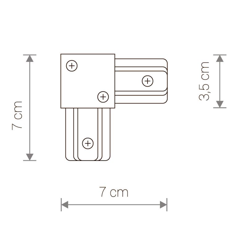 Nowodvorski PROFILE L-CONNECTOR BLACK 9455