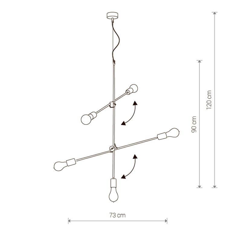 Svietidlo Nowodvorski STICKS GOLD V 9076