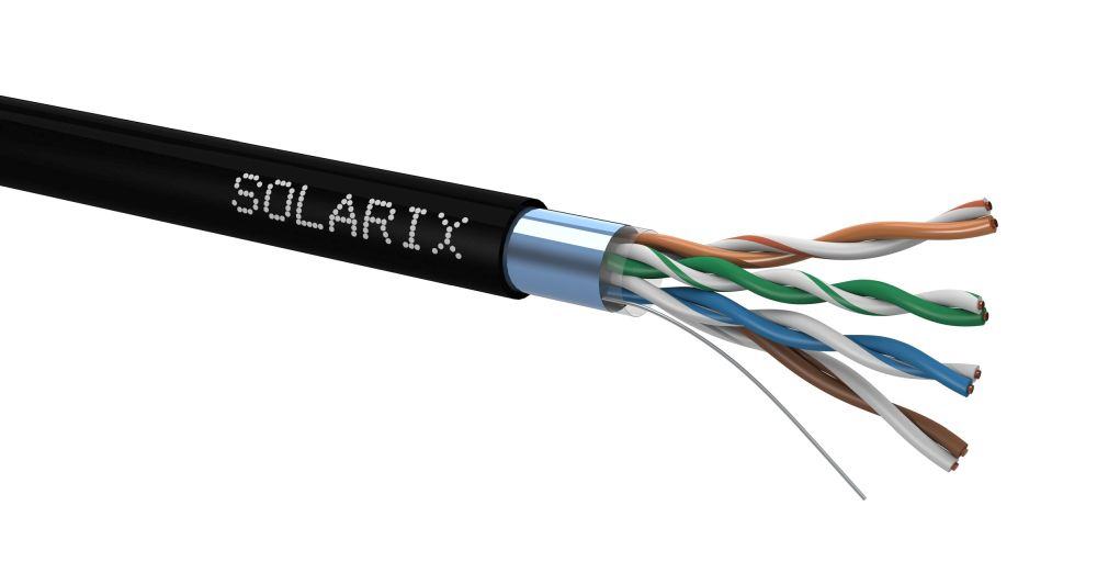 Kábel dátový Solarix FTP CAT.5E vonkajší (305m)