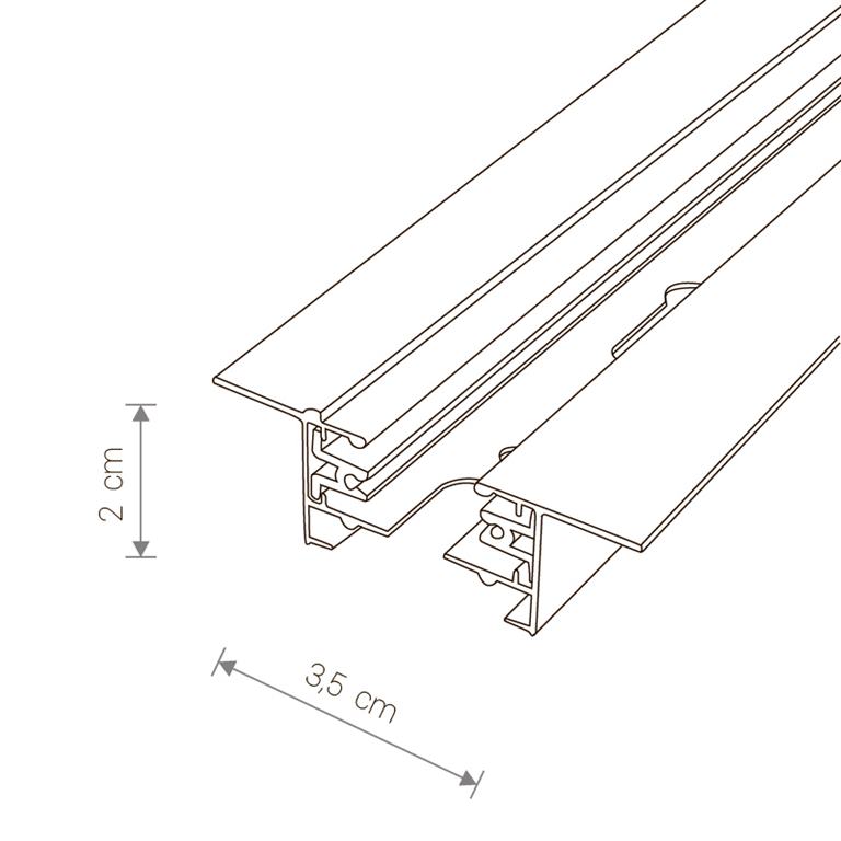Nowodvorski PROFILE RECESSED TRACK 1 M WHITE 9012