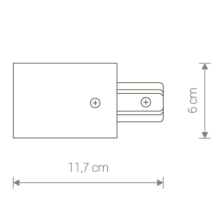 Nowodvorski PROFILE RECESSED POWER END CAP WHITE 8972