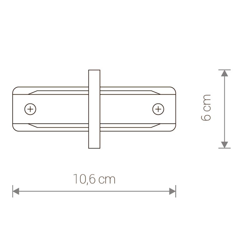 Nowodvorski PROFILE RECESSED STRAIGHT CONNECTOR WHITE 8967