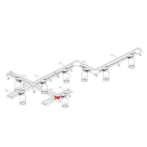 Nowodvorski PROFILE RECESSED T-CONNECTOR BLACK 8835