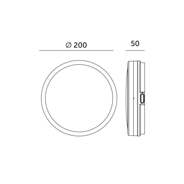 LED svietidlo NAIROS G2 12W 3CCT biele 230V detektor pohybu DO