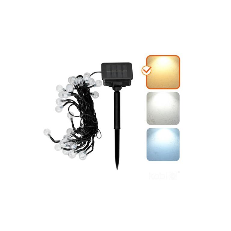 Dekoratívne solárne osvetlenie SOLAR 30 LED AURA 3000K LED2B