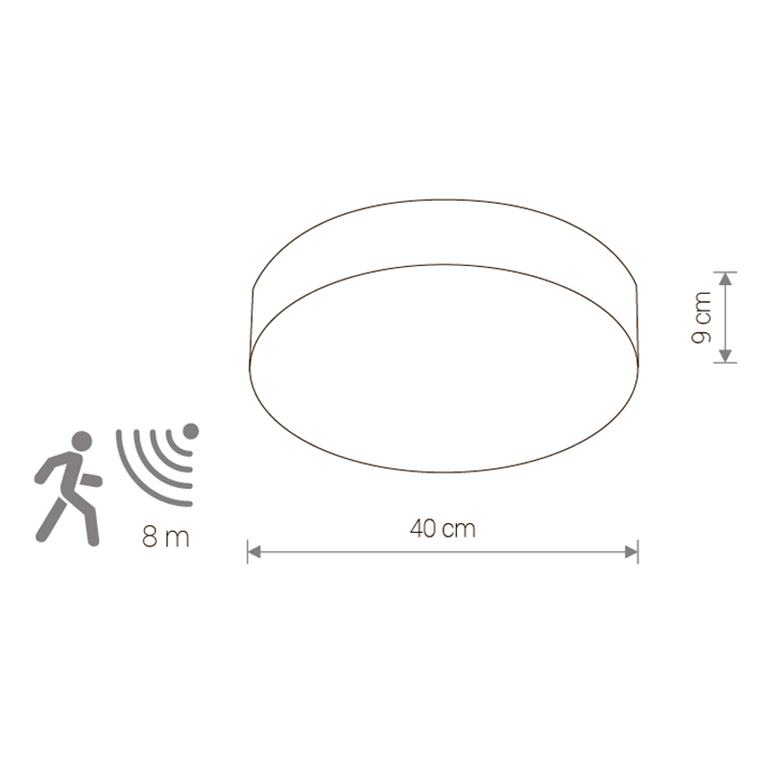 Svietidlo so senzorom pohybu Nowodvorski ARENA WHITE SENSOR 10186