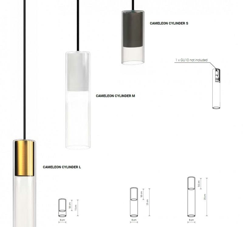 Nowodvorski CAMELEON CYLINDER M TR/BL 8541