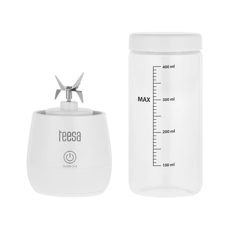 Akumulátorový mixér so skleneným pohárom 450 ml 100 W 6 čepelí