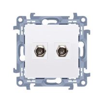Zásuvka 2 x SAT "F" Simon 10 modul biela