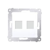 Kryt zásuvky 2x RJ45/RJ12 Simon 54 premium biely