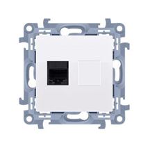 Telefónna zásuvka Simon 10 RJ12 modul biela