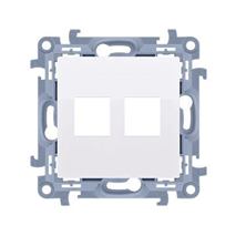 Kryt zásuvky 2x RJ45/RJ12 Simon 10 biely