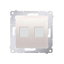 Kryt zásuvky 2x RJ45/RJ12 Simon 54 premium béžový