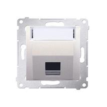 Kryt zásuvky 1x RJ45/RJ12 Simon 54 premium šikmý béžový