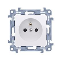 Zásuvka 250 V Simon 10 s clonkami modul biela