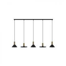 Svietidlo Nowodvorski HERMANOS V BLACK/SOLID BRASS 8032