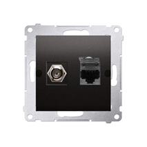 Zásuvka SAT "F" + RJ45 Simon 54 premium modul antracit