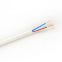 Kábel elektrický H03VVH2-F 2x1 biely-100m (oválny)