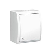 Vypínač tlačidlový "zvonček" IP54 Simon Aquarius biely