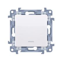 Vypínač tlačidlový Simon 10 LED modul biely