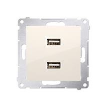 Zásuvka USB dvojitá Simon 54 premium modul béžová