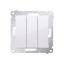 Tlačidlo trojité Simon 54 premium modul biele