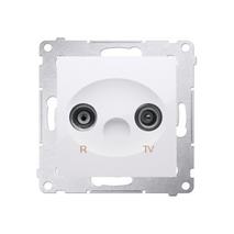 Zásuvka RTV Simon 54 premium priebežná 10dB modul biela