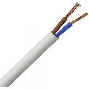 Kábel elektrický H03VV-F 2x0,75 biely-100m(okrúhly)