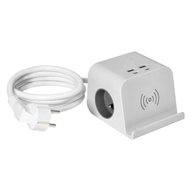 Predlžovací kábel s bezdrôtovým nabíjaním 4xUSB