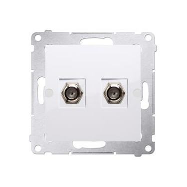 Zásuvka 2 x SAT "F" Simon 54 premium modul biela