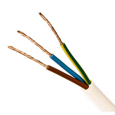 Kábel elektrický H05VV-F 3x0,75 G biely-100m