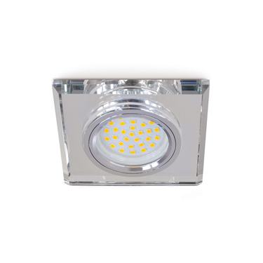 Svietidlo bodové štvorcové pevné OH27N CLEAR LED GU10