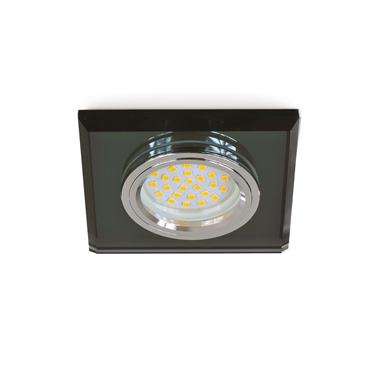 Svietidlo bodové štvorcové pevné OH27N BLACK LED GU10